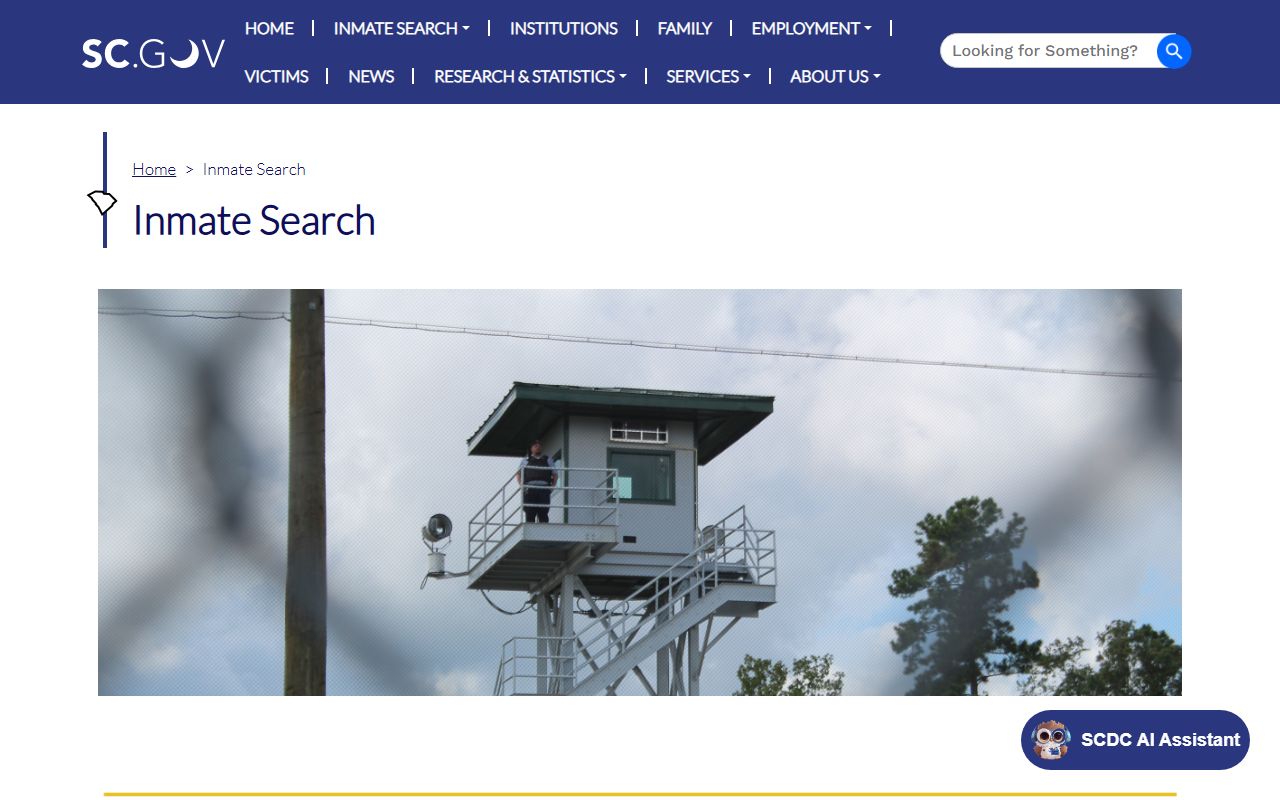 Orangeburg County inmate search SCDC disclaimer